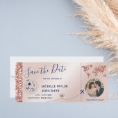 Foto Opslaan datum instapkaart Wereldkaart Kaart