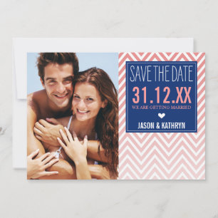 FOTO OPSLAAN DE DATUM ombre chevron koraal marine  Kaart