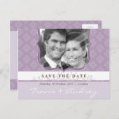 FOTO OPSLAAN DE DATUM :: pictureframe elegantie 2 Briefkaart (Voorkant / Achterkant)