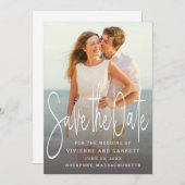 Foto Opslaan van de datum Moderne Kalligrafie Scri (Voorkant / Achterkant)