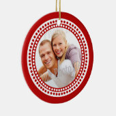 Foto Ornament met Monogram Rood (Rechts)