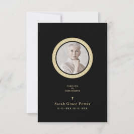 Foto: Ornamental Herdenking geliefd bij één begraf Notitiekaartje