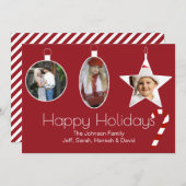 Foto Ornamenten Kerstmis Kaart (Voorkant / Achterkant)