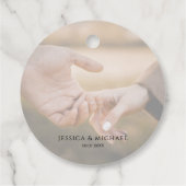 Foto overlay bruiloft gunst Label (Achterkant)