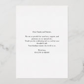 Foto Overlay Gold Folie Script Bedankt Kaarten (Achterkant)