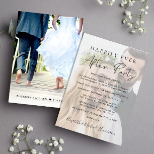 Foto-overlay 'Happily Ever After' bruiloftsrecepti Aankondiging