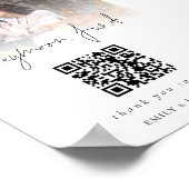 Foto-overlay QR-code huwelijksreis fonds bruiloft Poster (Hoek)