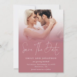 Foto Overlay QR Roos Goud Wit Script Bruiloft Save The Date
