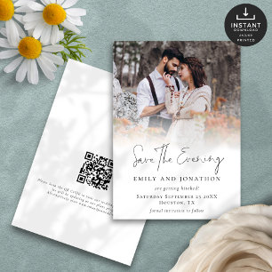 Foto Overlay QR Script Bruiloft Save the Evening Date