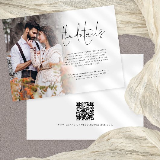 Foto Overlay Script QR Code Details Bruiloft Informatiekaartje