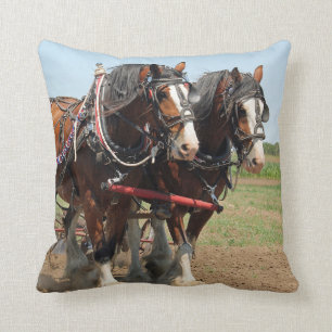Foto Paarden Clydesdale Farming Kussen