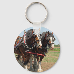 Foto Paarden Clydesdale Farming Sleutelhanger