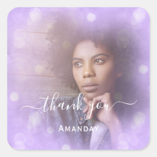 Foto: Paarse Bridal Sweet16 Vierkante Sticker