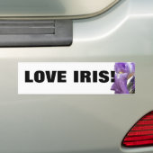 Foto Paarse iris Bumpersticker (Op auto)