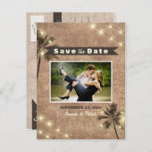 Foto  palmboom Sla de datum Briefkaarten op (Voorkant / Achterkant)