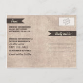 Foto  palmboom Sla de datum Briefkaarten op (Achterkant)