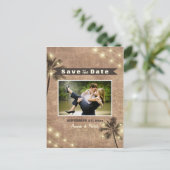 Foto  palmboom Sla de datum Briefkaarten op (Staand voorkant)