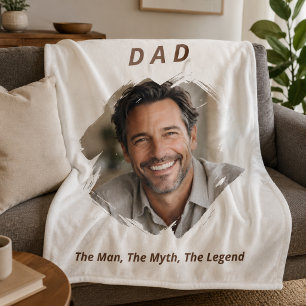 Foto Papa man mythe legende kinderen crème beige Fleece Deken