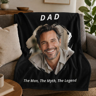 Foto Papa man mythe legende kinderen zwart wit Fleece Deken