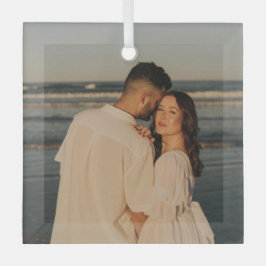 Foto Pas getrouwd Vet huwelijk en huwelijk Glas Ornament