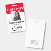 Foto Pass ID-badge Badge (Voor- en achterkant)