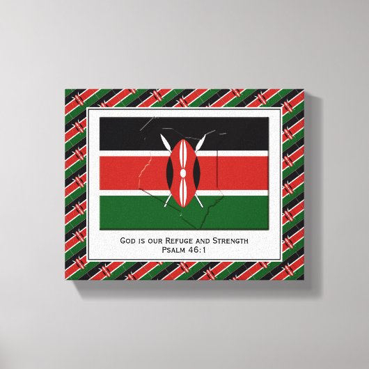  foto | Patriottisch | KENIAANSE VLAG Canvas Afdruk (Voorkant)