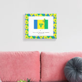  foto | Patriottisch | VLAG ST VINCENT Canvas Afdruk (Insitu (Woonkamer))