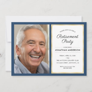 Foto Pensioen Partij   Navy blauw en goud Kaart