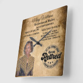 Foto pensionering vierkante klok (Hoek)