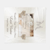Foto Personaliseer Monogrammed Blankets for Weddin Fleece Deken (Voorkant (Horizontaal))