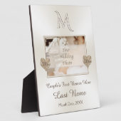 Foto Personaliseer Monogrammed Blankets for Weddin Fotoplaat (Zijkant)