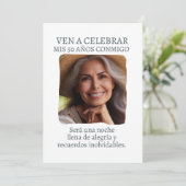 Foto Personalizada Invitación de 50 Años Kaart (Staand voorkant)