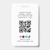 Foto personeelslogo of QR CODE-beveiliging Badge (Achterkant)