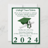 Foto Pet & Diploma Groen Afstuderen Kaart (Voorkant)