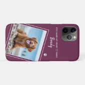 Foto Pet Modern Quote Magenta Dog Case-Mate iPhone Case (Achterkant (horizontaal))