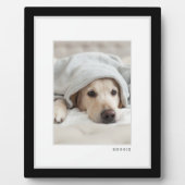 Foto Pet | Moderne minimale zwarte en witte Lijst Fotoplaat (Voorkant)