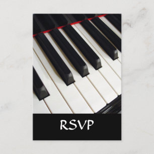 Foto piano-toetsen RSVP kaartje
