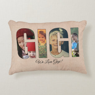 Foto Pillow GIGI, voeg Afbeeldingen toe, Bericht o Accent Kussen