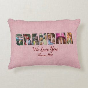 Foto Pillow GRANDMA We houden van je, voeg Afbeeld Accent Kussen
