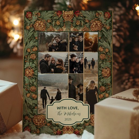 Foto  Pinecone Botanische Kerst Feestdagenkaart