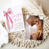 Foto Pink Bow Ze is Tying the Knot Vrijgezellenfee Kaart