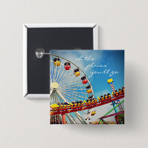 Foto "Places" van het onderzetter ferris wheels & Vierkante Button 5,1 Cm