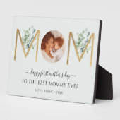 Foto Plaque eerste Moederdag Botanische letters Fotoplaat (Zijkant)