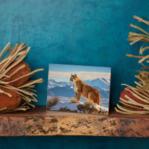 Foto Plaque-Mountain Lion Fotoplaat