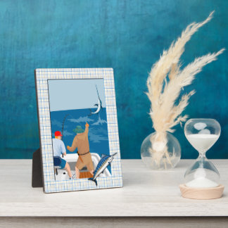 Foto Plaque - Verticaal Lijst - Blue Marlin Pset Fotoplaat