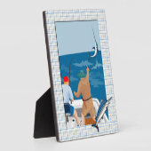 Foto Plaque - Verticaal Lijst - Blue Marlin Pset Fotoplaat (Zijkant)