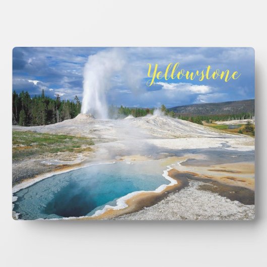 Foto Plaque-Yellowstone Geyser Fotoplaat (voorkant)