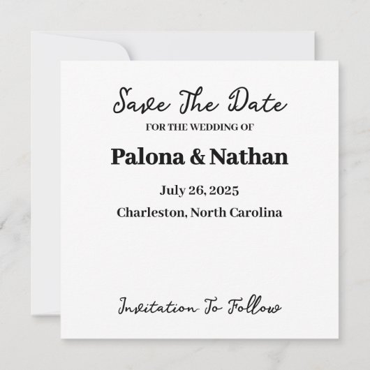 Foto plat Opslaan van de datum Kaart (Achterkant)