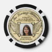 Foto pocket memorial in liefdevolle herinnering poker chips (Achterkant)