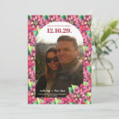 Foto Poinsettia Kerstbruiloft Bewaar de datum Save The Date (Staand voorkant)
